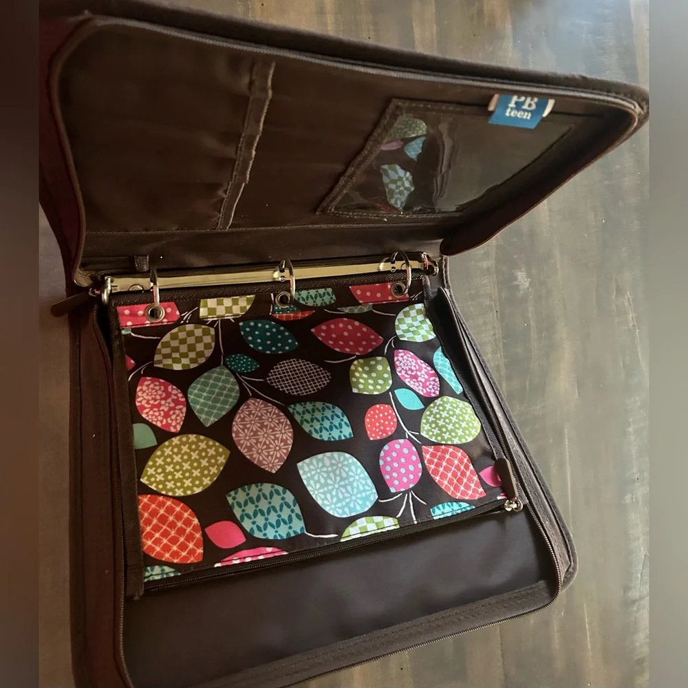 Pottery Barn Teen binder vibrant